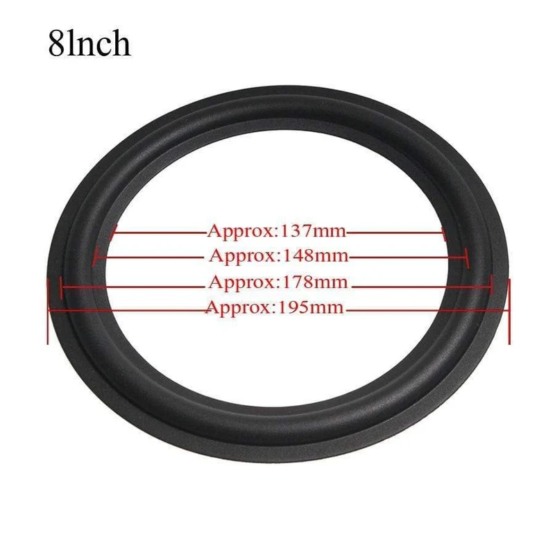 2PCS Lautsprecher Gummi Reparatur Falten Rand Ring Subwoofer Lautsprecher Reparatur Zubehör DIY 3/4/5/6/8/10 ZOLL