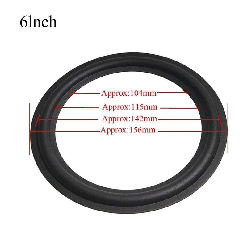 2PCS Lautsprecher Gummi Reparatur Falten Rand Ring Subwoofer Lautsprecher Reparatur Zubehör DIY 3/4/5/6/8/10 ZOLL