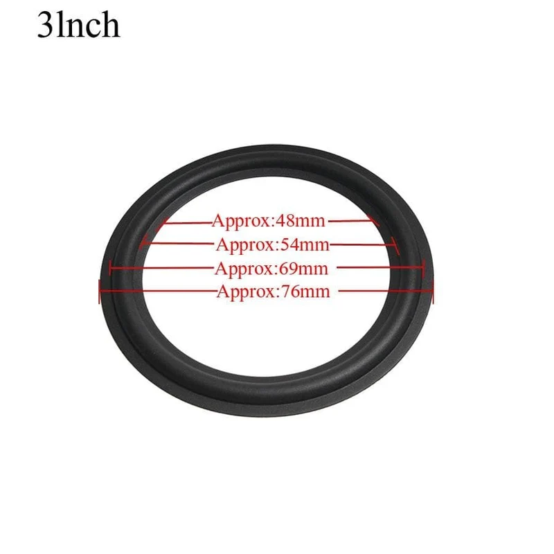 2PCS Lautsprecher Gummi Reparatur Falten Rand Ring Subwoofer Lautsprecher Reparatur Zubehör DIY 3/4/5/6/8/10 ZOLL