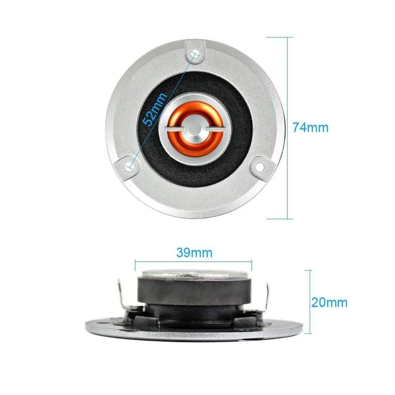 AIYMA 2Pcs 3 Zoll Audio Hochtöner Lautsprecher Fahrer 4 Ohm 20 W Heimkino KTV HIFI Musik MIni Lautsprecher