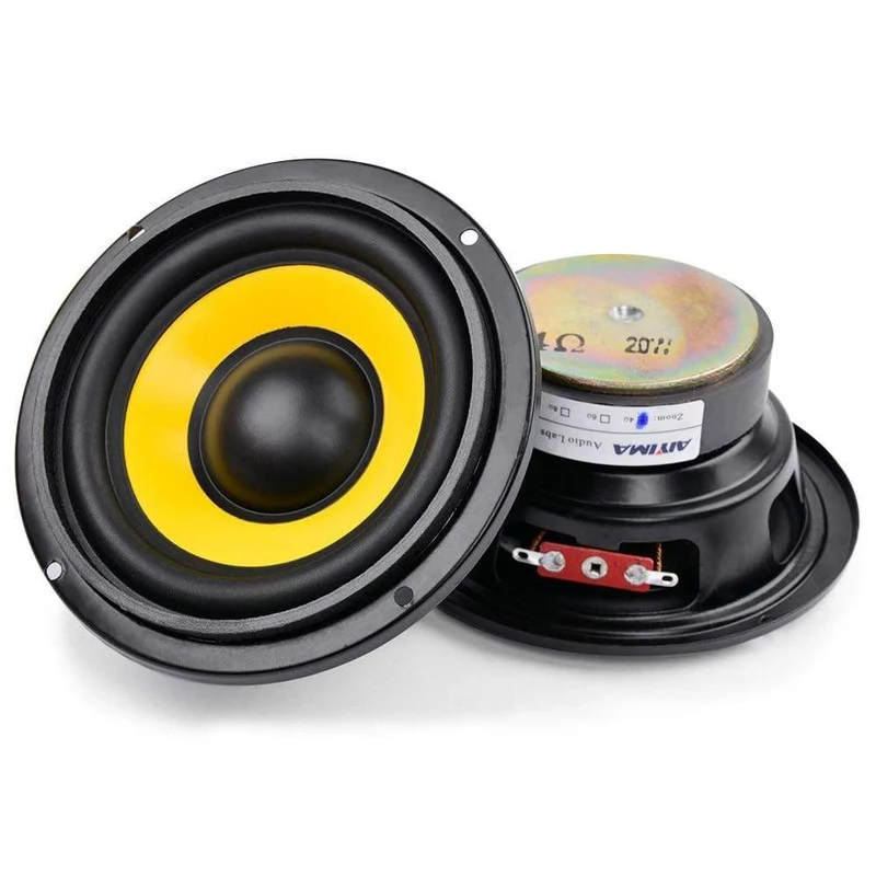 AIYIMA 2Pcs 4 Zoll Mitten Bass Lautsprecher Fahrer 4 8 Ohm 20W Bass Lautsprecher Audio Woofer Lautsprecher DIY heimkino