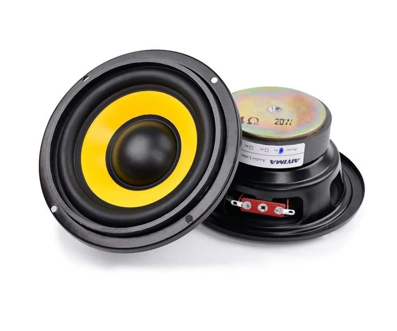 AIYIMA 2Pcs 4 Zoll Mitten Bass Lautsprecher Fahrer 4 8 Ohm 20W Bass Lautsprecher Audio Woofer Lautsprecher DIY heimkino