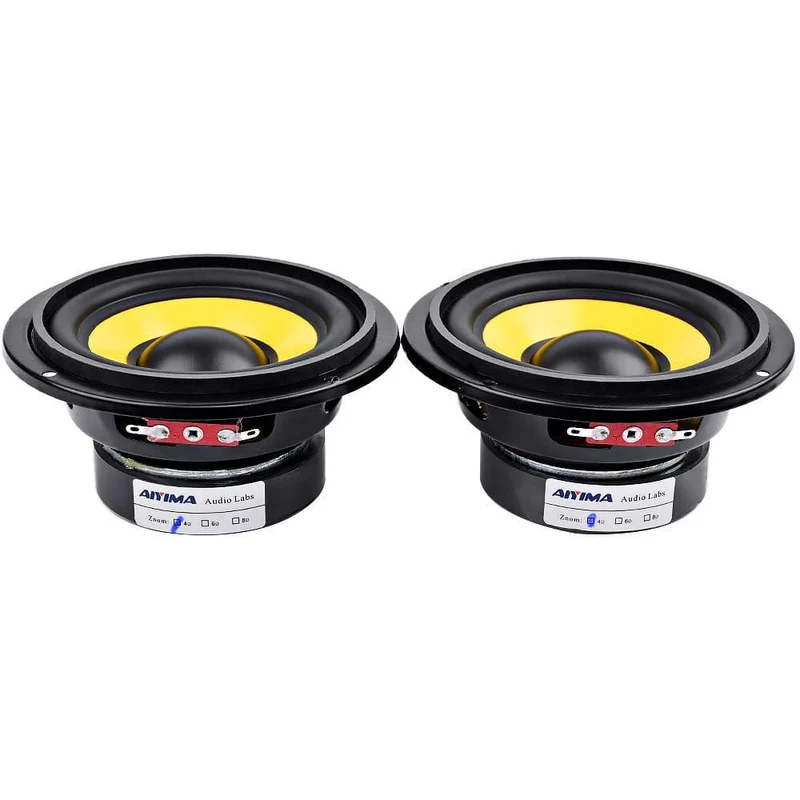 AIYIMA 2Pcs 4 Zoll Mitten Bass Lautsprecher Fahrer 4 8 Ohm 20W Bass Lautsprecher Audio Woofer Lautsprecher DIY heimkino