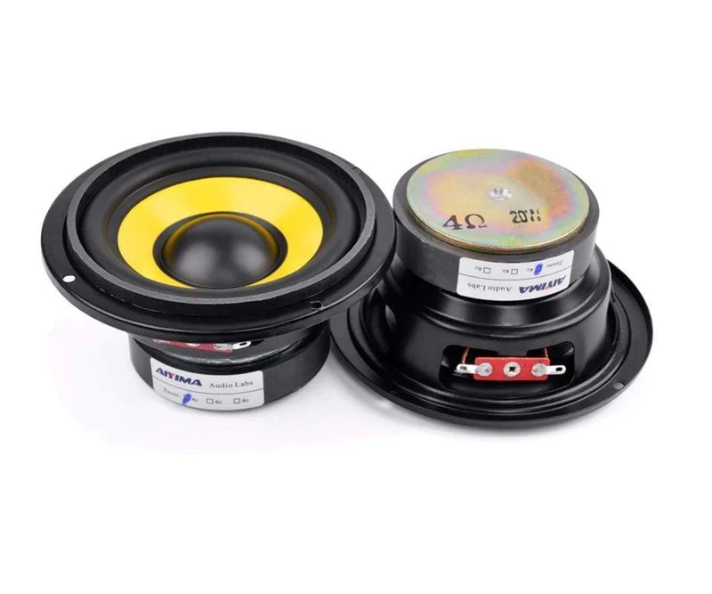 AIYIMA 2Pcs 4 Zoll Mitten Bass Lautsprecher Fahrer 4 8 Ohm 20W Bass Lautsprecher Audio Woofer Lautsprecher DIY heimkino