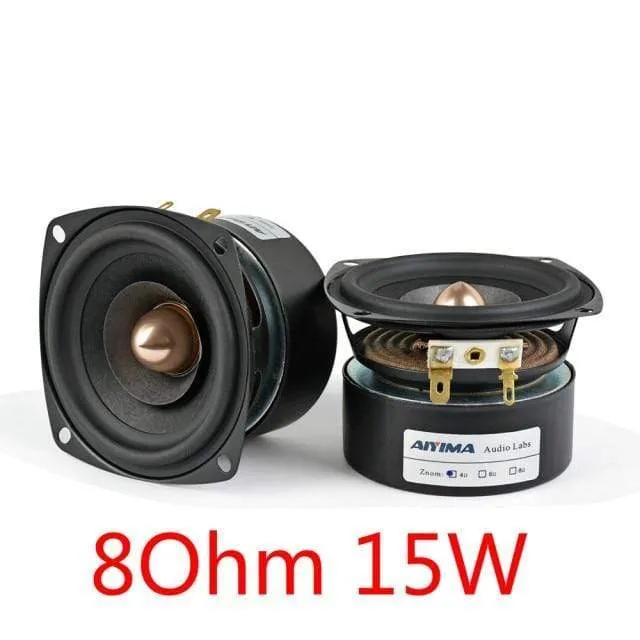 AIYIMA 2Pcs 3 Zoll Audio Lautsprecher 4Ohm 8Ohm 15W Breitbandlautsprecher Treiber HIFI Höhen Mediant Bass Lautsprecher DIY
