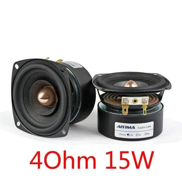 AIYIMA 2Pcs 3 Zoll Audio Lautsprecher 4Ohm 8Ohm 15W Breitbandlautsprecher Treiber HIFI Höhen Mediant Bass Lautsprecher DIY