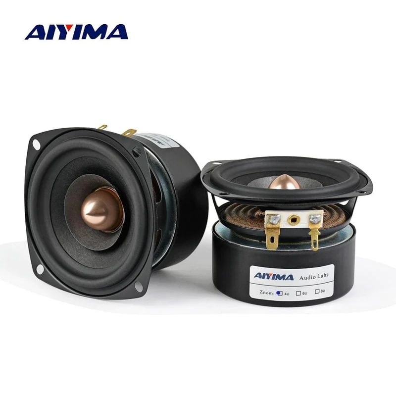 AIYIMA 2Pcs 3 Zoll Audio Lautsprecher 4Ohm 8Ohm 15W Breitbandlautsprecher Treiber HIFI Höhen Mediant Bass Lautsprecher DIY