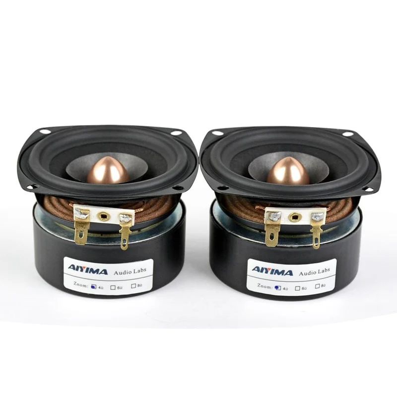 AIYIMA 2Pcs 3 Zoll Audio Lautsprecher 4Ohm 8Ohm 15W Breitbandlautsprecher Treiber HIFI Höhen Mediant Bass Lautsprecher DIY