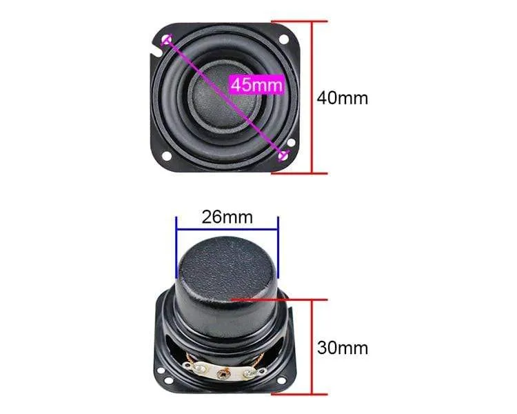 GHXAMP 1.5 Zoll 40mm Neodym-Lautsprecher Vollständige Palette Lautsprecher Treiber 4OHM 10W Für High-End-Audio-Einheit