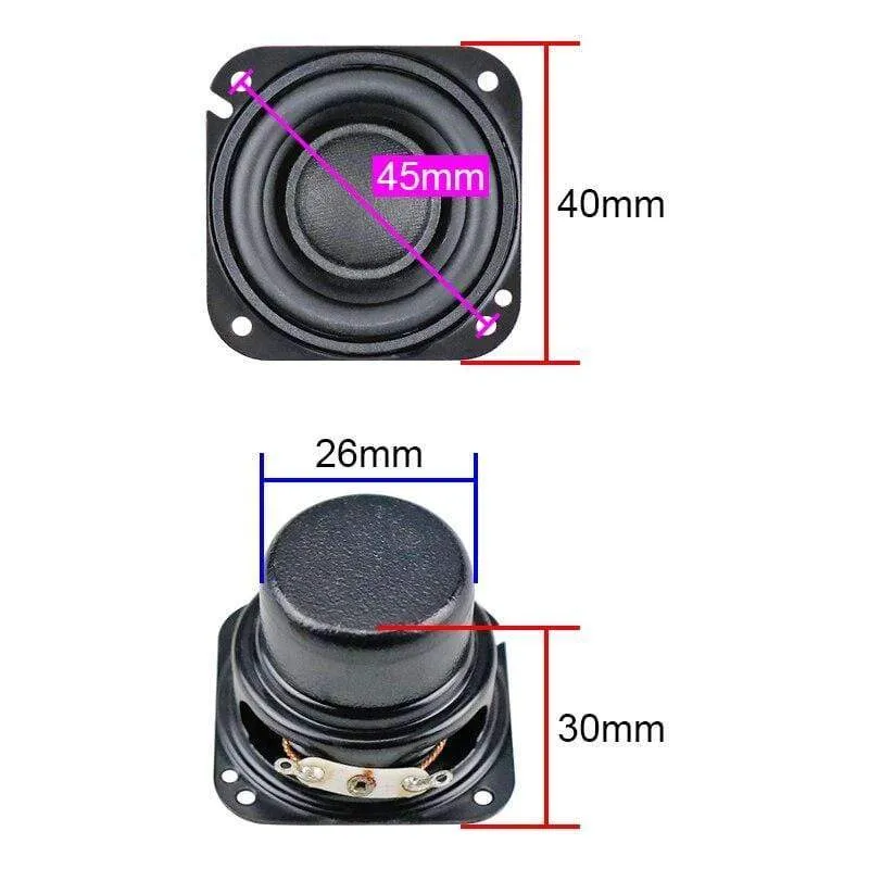 GHXAMP 1.5 Zoll 40mm Neodym-Lautsprecher Vollständige Palette Lautsprecher Treiber 4OHM 10W Für High-End-Audio-Einheit