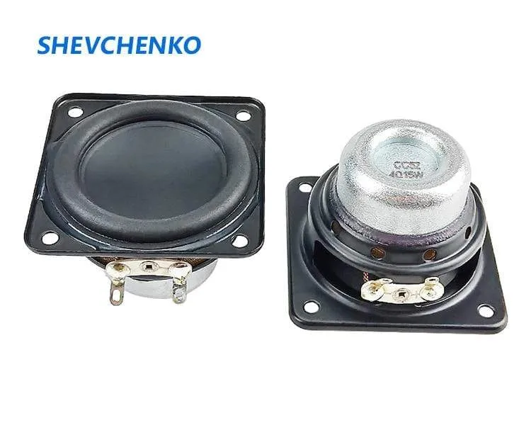 2 Zoll 48mm Vollfrequenz-Lautsprecher 4OHM 15W Neodym-Bass-Lautsprecher 20-Kern-Schwingspule Gummikante Reparatur Audiotreiber 2 Stück