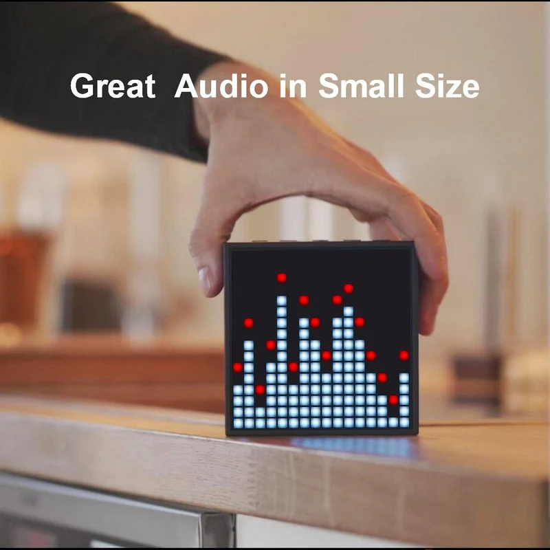 Divoom Timebox Evo, tragbarer Bluetooth-Lautsprecher mit Uhrwecker, programmierbarem LED-Display für die Erstellung von Pixelkunst, einzigartiges Geschenk