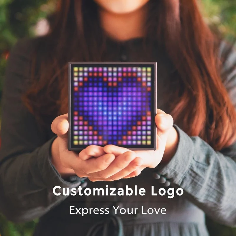 Divoom Timebox Evo, tragbarer Bluetooth-Lautsprecher mit Uhrwecker, programmierbarem LED-Display für die Erstellung von Pixelkunst, einzigartiges Geschenk