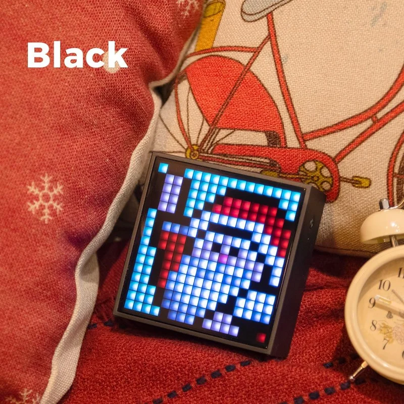 Divoom Timebox Evo, tragbarer Bluetooth-Lautsprecher mit Uhrwecker, programmierbarem LED-Display für die Erstellung von Pixelkunst, einzigartiges Geschenk