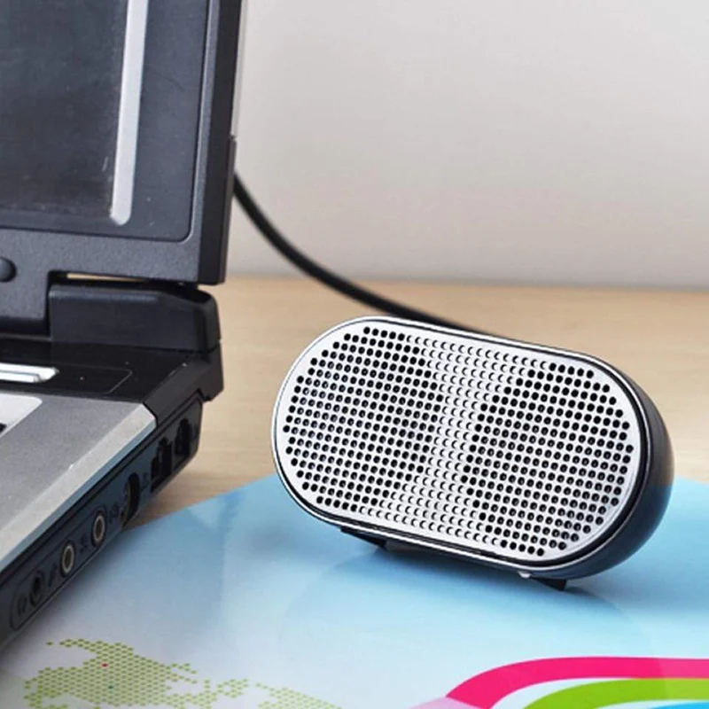 OUTMIX Tragbarer Soundbox-Mini-Lautsprecher, USB-betriebener Stereo-Computer-Lautsprecher, Lautsprecher, Subwoofer für PS4, Spiel, Notebook, Laptop, PC
