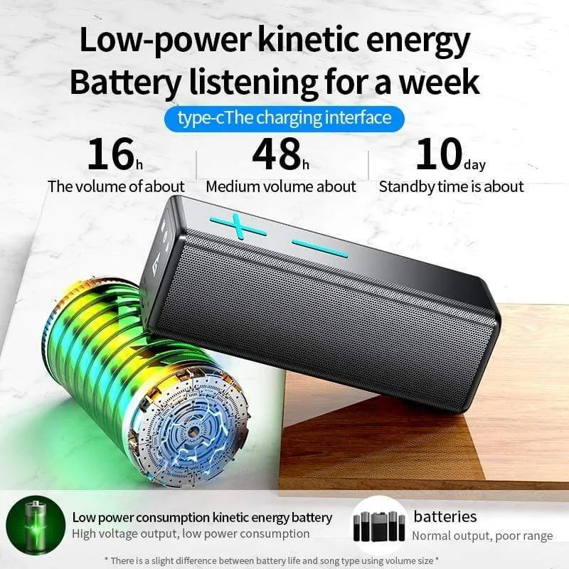 MC V13 Bluetooth-Lautsprecher Tragbarer drahtloser Lautsprecher TWS Subwoofer-Lautsprecher Musik-Player Heimkino