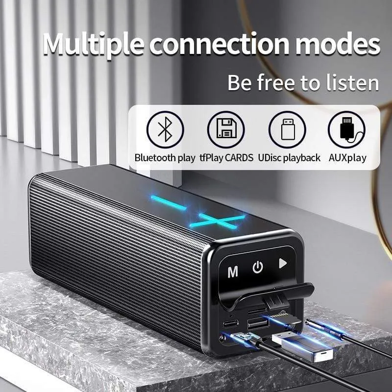 MC V13 Bluetooth-Lautsprecher Tragbarer drahtloser Lautsprecher TWS Subwoofer-Lautsprecher Musik-Player Heimkino
