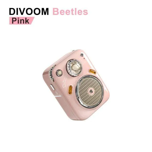 Divoom Beetles Mini-Bluetooth-Lautsprecher mit FM-Radio, süßer tragbarer kabelloser Outdoor-Lautsprecher, TF-Karte mit langer Batterielebensdauer