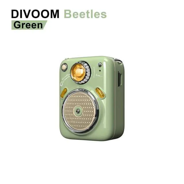 Divoom Beetles Mini-Bluetooth-Lautsprecher mit FM-Radio, süßer tragbarer kabelloser Outdoor-Lautsprecher, TF-Karte mit langer Batterielebensdauer
