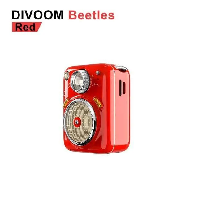 Divoom Beetles Mini-Bluetooth-Lautsprecher mit FM-Radio, süßer tragbarer kabelloser Outdoor-Lautsprecher, TF-Karte mit langer Batterielebensdauer