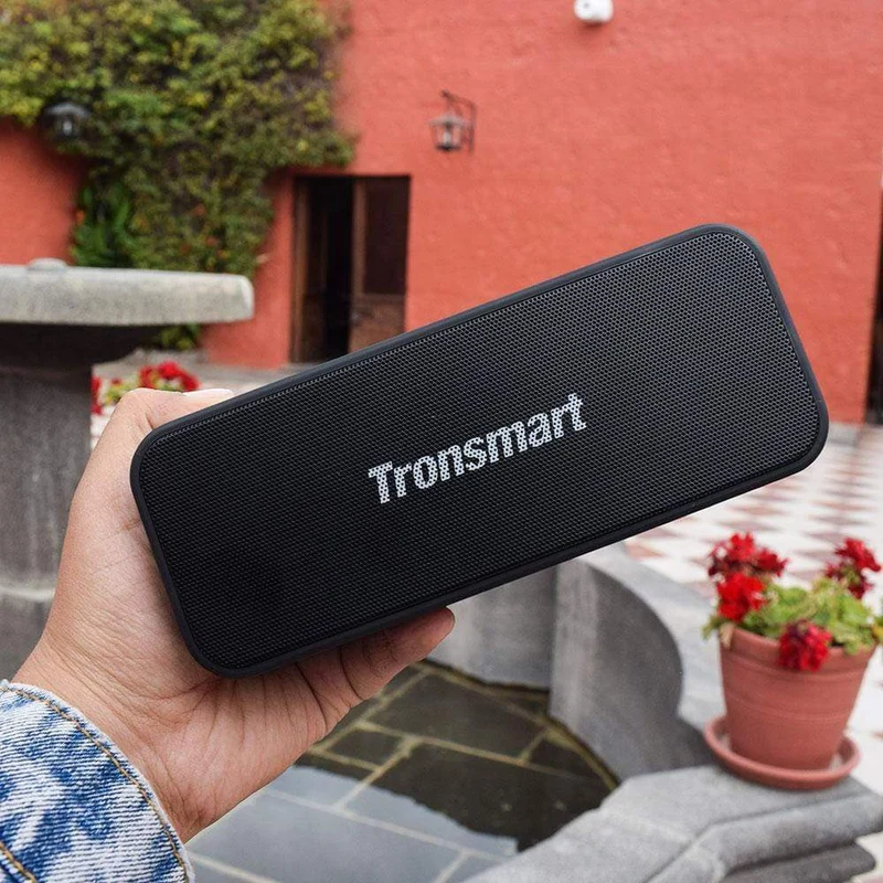 Tronsmart T2 Plus Bluetooth 5.0-Lautsprecher, 20 W, tragbarer Lautsprecher, 24-Stunden-Säule, IPX7-Soundbar mit NFC, Sprachassistent, Micro SD