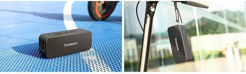 Tronsmart T2 Plus Bluetooth 5.0-Lautsprecher, 20 W, tragbarer Lautsprecher, 24-Stunden-Säule, IPX7-Soundbar mit NFC, Sprachassistent, Micro SD
