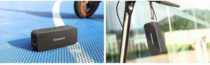 Tronsmart T2 Plus Bluetooth 5.0-Lautsprecher, 20 W, tragbarer Lautsprecher, 24-Stunden-Säule, IPX7-Soundbar mit NFC, Sprachassistent, Micro SD