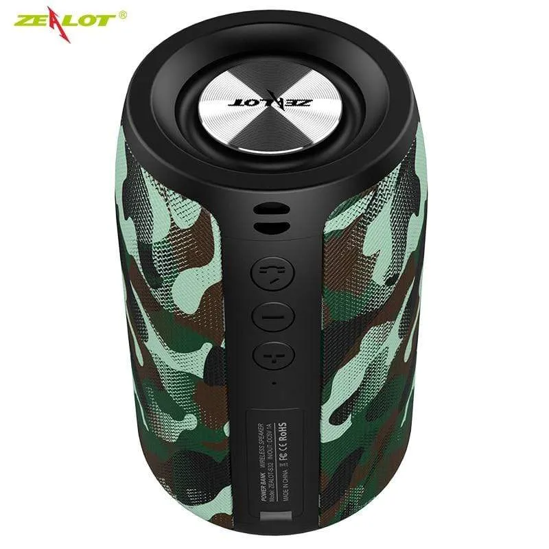 ZEALOT S32 Drahtloser Bluetooth-Lautsprecher, tragbarer Mini-HIFI-Subwoofer-Lautsprecher mit FM-Radiosäule, unterstützt TF, TWS, USB-Flash-Laufwerk