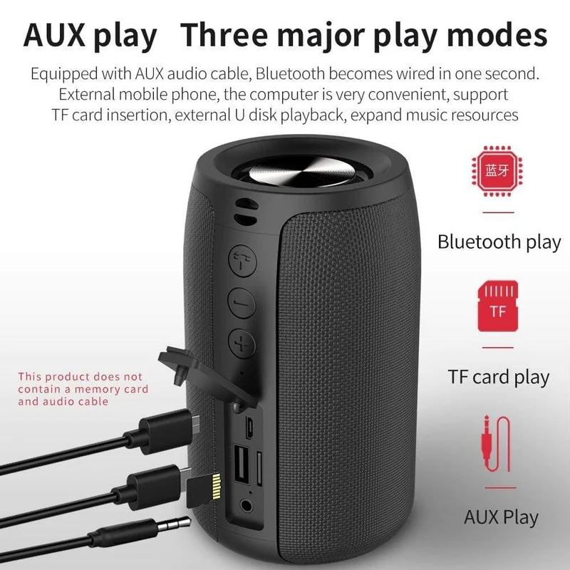ZEALOT S32 Drahtloser Bluetooth-Lautsprecher, tragbarer Mini-HIFI-Subwoofer-Lautsprecher mit FM-Radiosäule, unterstützt TF, TWS, USB-Flash-Laufwerk
