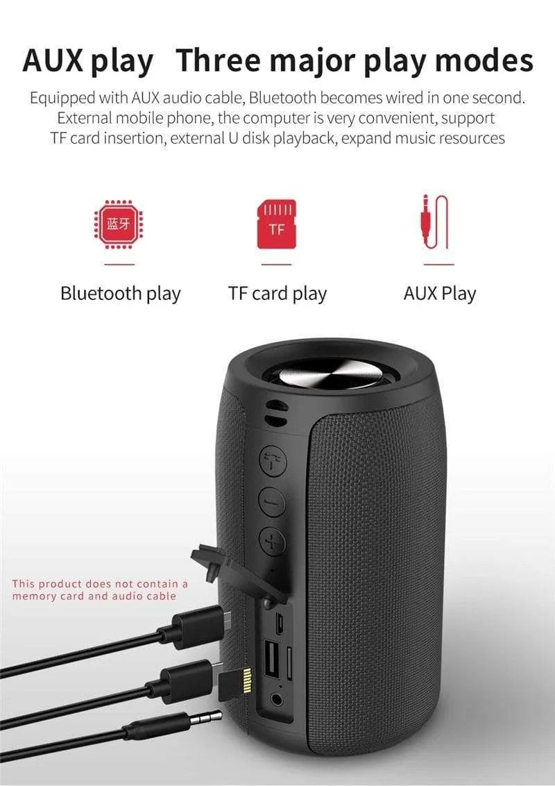 ZEALOT S32 Drahtloser Bluetooth-Lautsprecher, tragbarer Mini-HIFI-Subwoofer-Lautsprecher mit FM-Radiosäule, unterstützt TF, TWS, USB-Flash-Laufwerk