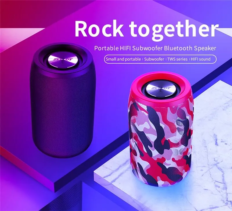 ZEALOT S32 Drahtloser Bluetooth-Lautsprecher, tragbarer Mini-HIFI-Subwoofer-Lautsprecher mit FM-Radiosäule, unterstützt TF, TWS, USB-Flash-Laufwerk