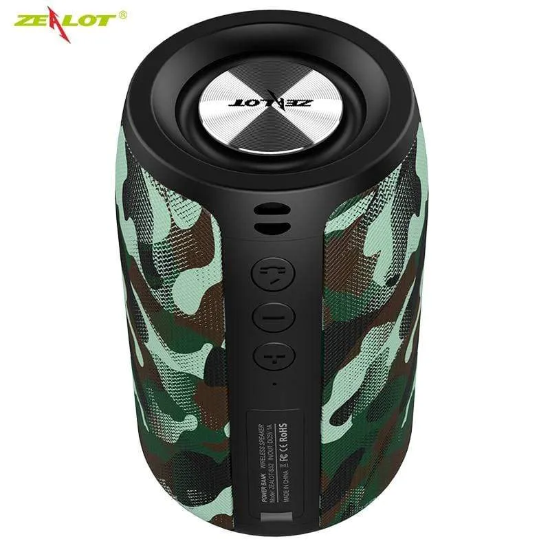 ZEALOT S32 Drahtloser Bluetooth-Lautsprecher, tragbarer Mini-HIFI-Subwoofer-Lautsprecher mit FM-Radiosäule, unterstützt TF, TWS, USB-Flash-Laufwerk
