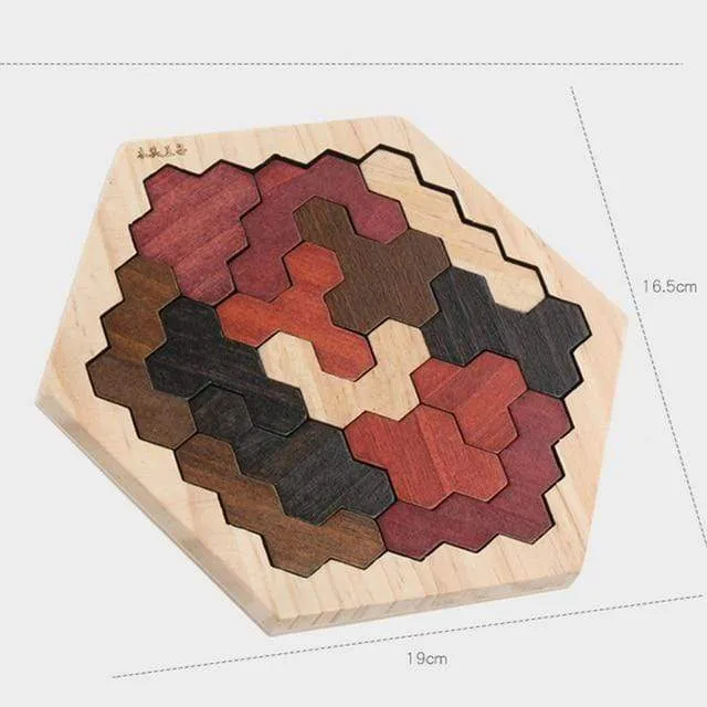 Buntes 3D-Puzzle aus Holzspielzeug, hochwertiges Tangram-Mathe-Spielzeug, Puzzle-Spiel, Vorstellungskraft, pädagogisches Spielzeug für Kinder im Vorschulalter