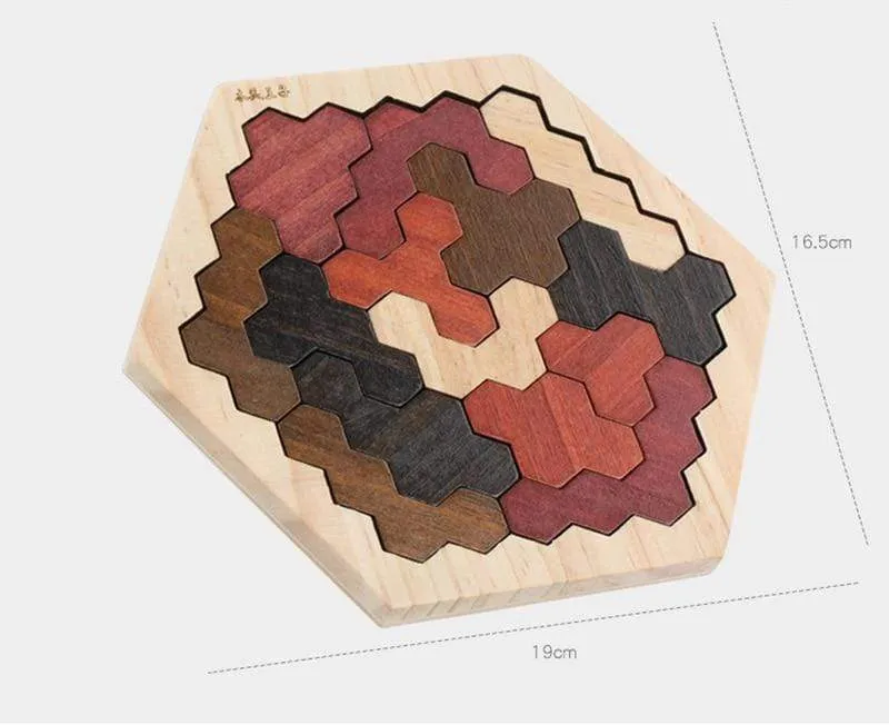 Buntes 3D-Puzzle aus Holzspielzeug, hochwertiges Tangram-Mathe-Spielzeug, Puzzle-Spiel, Vorstellungskraft, pädagogisches Spielzeug für Kinder im Vorschulalter