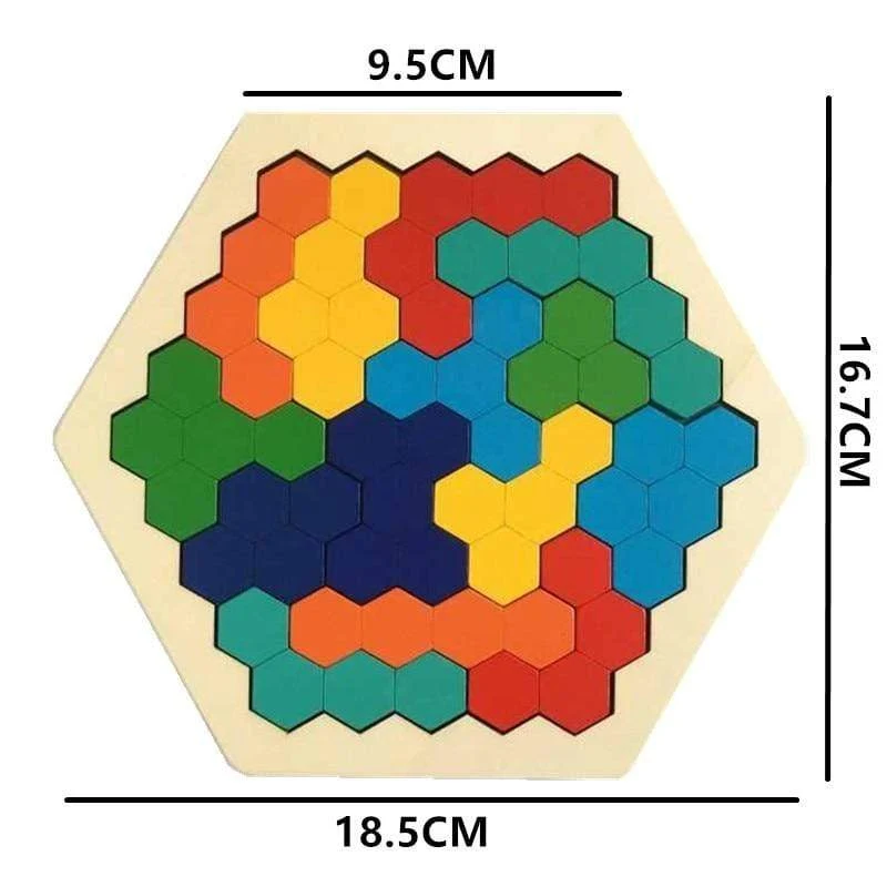 Buntes 3D-Puzzle aus Holzspielzeug, hochwertiges Tangram-Mathe-Spielzeug, Puzzle-Spiel, Vorstellungskraft, pädagogisches Spielzeug für Kinder im Vorschulalter