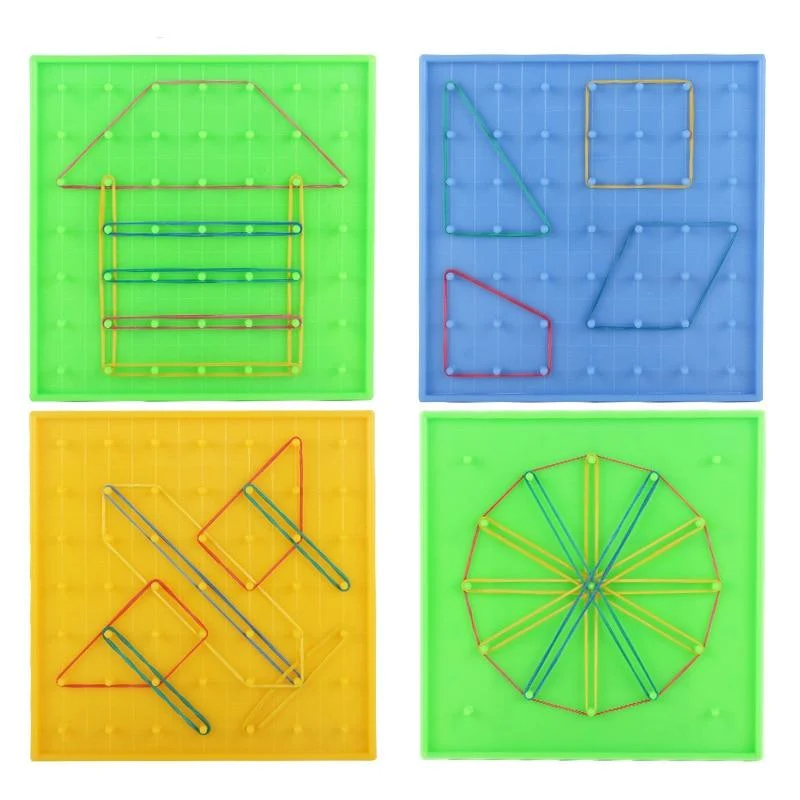 Kunststoff Nagelplatte Primäre Mathematik Nagelbrett Werkzeug Geometrie Demo Kinder Lernspielzeug Lehrinstrument Puzzle Spiel Spielzeug