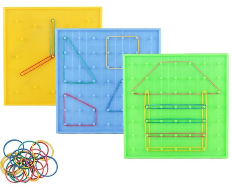 Kunststoff Nagelplatte Primäre Mathematik Nagelbrett Werkzeug Geometrie Demo Kinder Lernspielzeug Lehrinstrument Puzzle Spiel Spielzeug