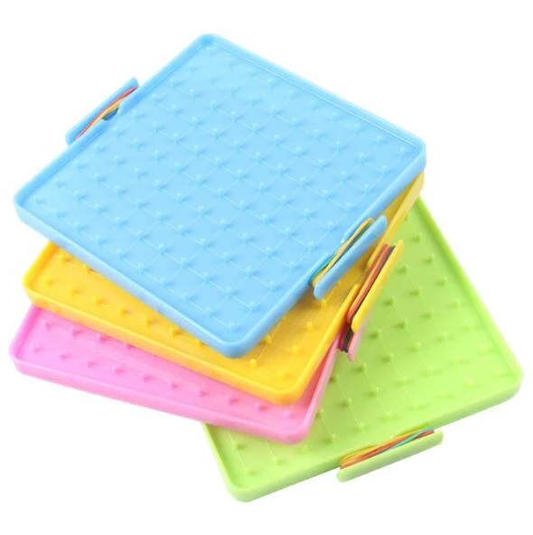 Kunststoff Nagelplatte Primäre Mathematik Nagelbrett Werkzeug Geometrie Demo Kinder Lernspielzeug Lehrinstrument Puzzle Spiel Spielzeug