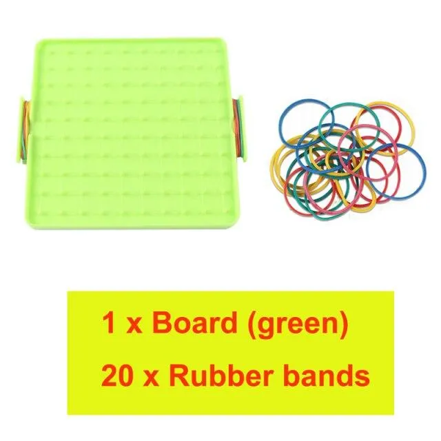 Kunststoff Nagelplatte Primäre Mathematik Nagelbrett Werkzeug Geometrie Demo Kinder Lernspielzeug Lehrinstrument Puzzle Spiel Spielzeug