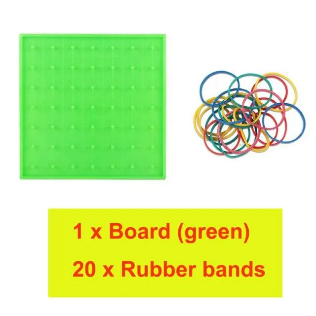 Kunststoff Nagelplatte Primäre Mathematik Nagelbrett Werkzeug Geometrie Demo Kinder Lernspielzeug Lehrinstrument Puzzle Spiel Spielzeug