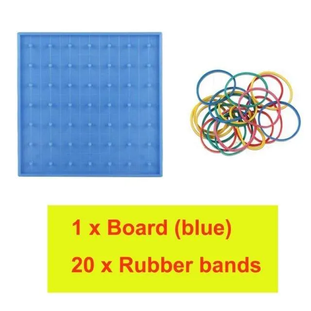 Kunststoff Nagelplatte Primäre Mathematik Nagelbrett Werkzeug Geometrie Demo Kinder Lernspielzeug Lehrinstrument Puzzle Spiel Spielzeug