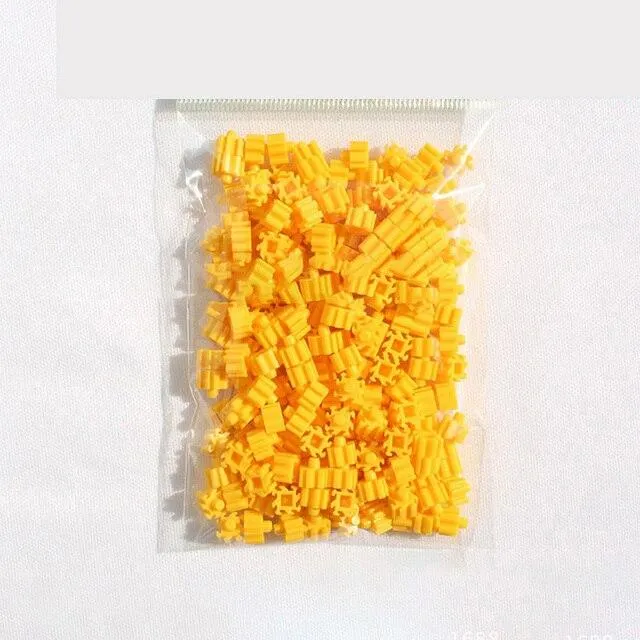 Mini Building Blocks DIY Brick 1x1Dots 200PCS 25Colors Lernspiele Spielzeug für Kinder Kompatibel mit Markenblöcken