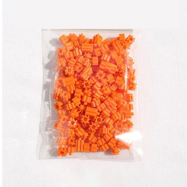 Mini Building Blocks DIY Brick 1x1Dots 200PCS 25Colors Lernspiele Spielzeug für Kinder Kompatibel mit Markenblöcken