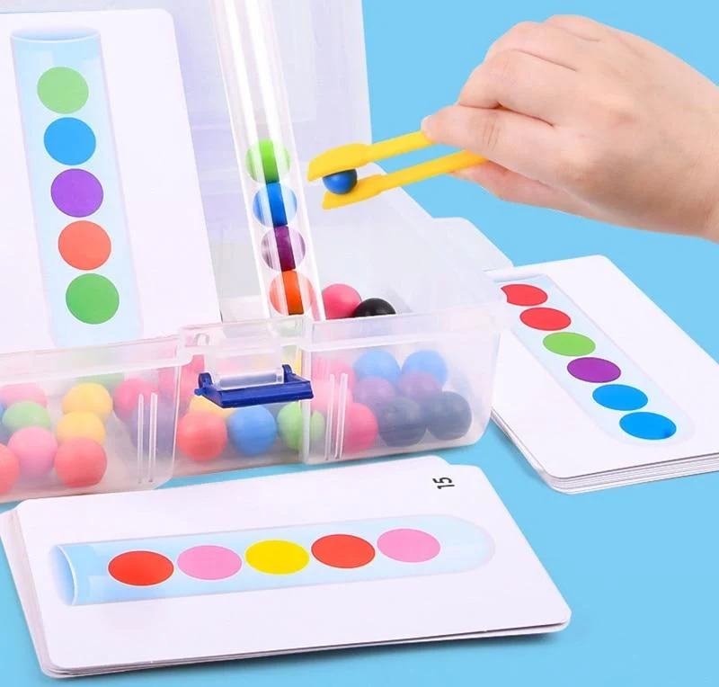 Clip Perlen Reagenzglas Spielzeug Kinder Logic Konzentration Feinmotorik Training Spiel Montessori Lehrmittel Pädagogisches Spielzeug Für Kinder