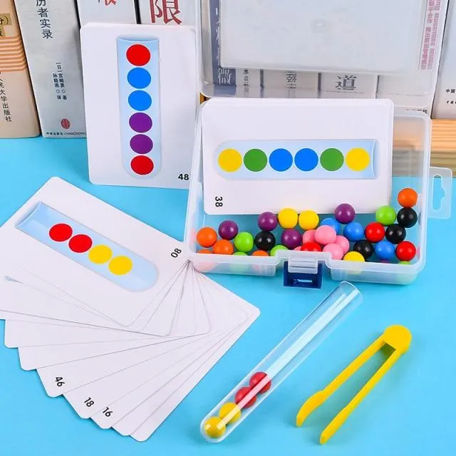 Clip Perlen Reagenzglas Spielzeug Kinder Logic Konzentration Feinmotorik Training Spiel Montessori Lehrmittel Pädagogisches Spielzeug Für Kinder