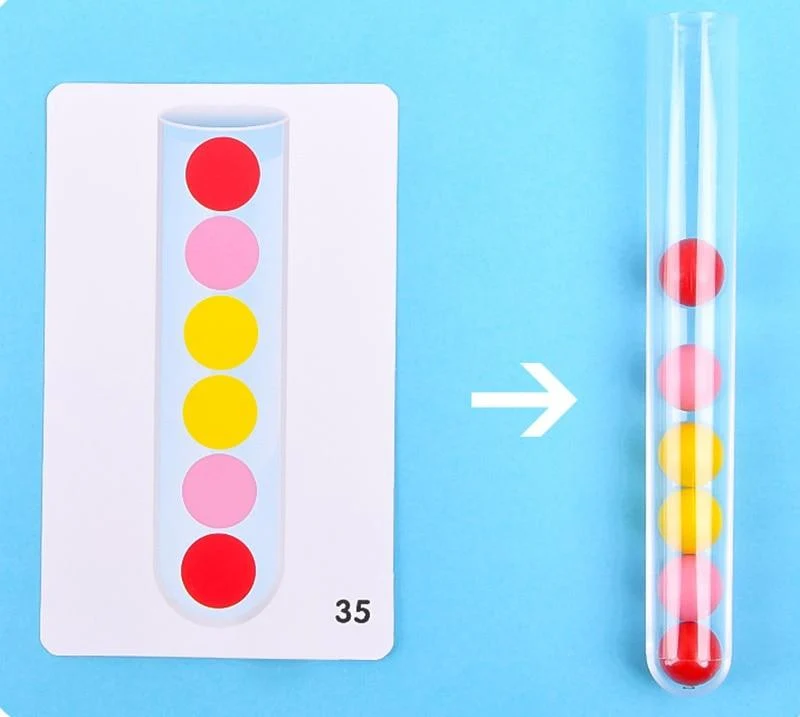 Clip Perlen Reagenzglas Spielzeug Kinder Logic Konzentration Feinmotorik Training Spiel Montessori Lehrmittel Pädagogisches Spielzeug Für Kinder