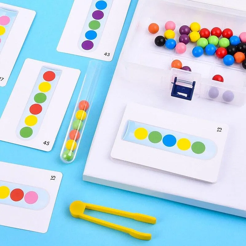 Clip Perlen Reagenzglas Spielzeug Kinder Logic Konzentration Feinmotorik Training Spiel Montessori Lehrmittel Pädagogisches Spielzeug Für Kinder