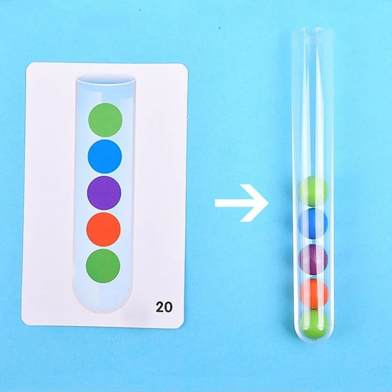 Clip Perlen Reagenzglas Spielzeug Kinder Logic Konzentration Feinmotorik Training Spiel Montessori Lehrmittel Pädagogisches Spielzeug Für Kinder