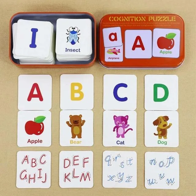 Obst Tier Erkenntnis Karte Puzzle Spiel Für Baby Kleinkind Montessori Matching Spiel 3D Jigsaw Kinder Früh Lernen Pädagogisches Geschenk