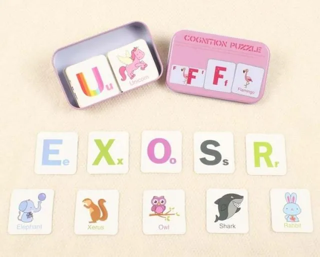 Obst Tier Erkenntnis Karte Puzzle Spiel Für Baby Kleinkind Montessori Matching Spiel 3D Jigsaw Kinder Früh Lernen Pädagogisches Geschenk